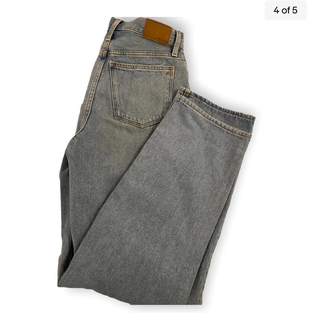 MADEWELL Baggy Straight Jeans in Earlhurst Wash: Ripped Edition nd550 - Picture 4 of 11